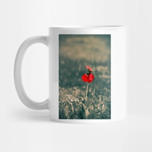 Lonely Red Flower Mug